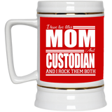 Nice Profession Black Mugs - I Have Two Titles - Mom - Custodian