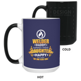 Welder Daddy Makes Their Daughter Happy Mugs