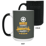 Nurse Daddy Makes Their Daughter Happy Mugs