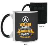 Welder Daddy Makes Their Daughter Happy Mugs