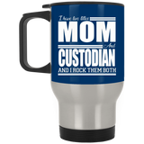 Nice Profession Black Mugs - I Have Two Titles - Mom - Custodian