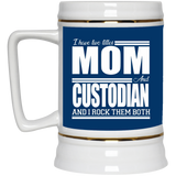 Nice Profession Black Mugs - I Have Two Titles - Mom - Custodian