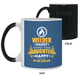 Welder Daddy Makes Their Daughter Happy Mugs