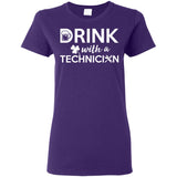 Drink With A Technician Cheer Tee Shirt