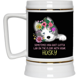 Lay On The Floor With You Husky Mugs