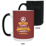 Welder Daddy Makes Their Daughter Happy Mugs