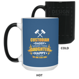 Custodian Daddy Makes Their Daughter Happy Mugs