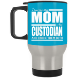 Nice Profession Black Mugs - I Have Two Titles - Mom - Custodian