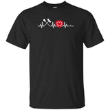 Heart Beat Red Custodian Tshirt For Lover