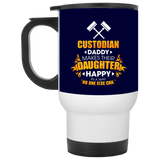 Custodian Daddy Makes Their Daughter Happy Mugs
