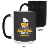 Chef Daddy Makes Their Daughter Happy Mugs