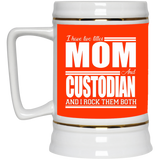 Nice Profession Black Mugs - I Have Two Titles - Mom - Custodian