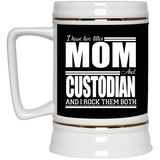 Nice Profession Black Mugs - I Have Two Titles - Mom - Custodian