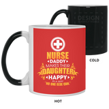 Nurse Daddy Makes Their Daughter Happy Mugs