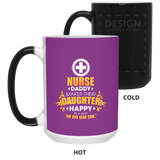 Nurse Daddy Makes Their Daughter Happy Mugs