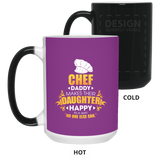 Chef Daddy Makes Their Daughter Happy Mugs