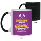 Custodian Daddy Makes Their Daughter Happy Mugs
