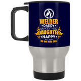 Welder Daddy Makes Their Daughter Happy Mugs