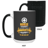 Nurse Daddy Makes Their Daughter Happy Mugs