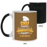 Chef Daddy Makes Their Daughter Happy Mugs