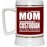 Nice Profession Black Mugs - I Have Two Titles - Mom - Custodian