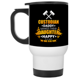 Custodian Daddy Makes Their Daughter Happy Mugs