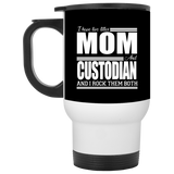Nice Profession Black Mugs - I Have Two Titles - Mom - Custodian