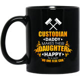 Custodian Daddy Makes Their Daughter Happy Mugs