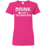 Drink With A Technician Cheer Tee Shirt