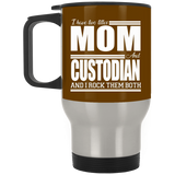Nice Profession Black Mugs - I Have Two Titles - Mom - Custodian