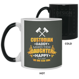 Custodian Daddy Makes Their Daughter Happy Mugs