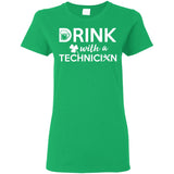 Drink With A Technician Cheer Tee Shirt