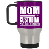 Nice Profession Black Mugs - I Have Two Titles - Mom - Custodian