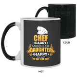 Chef Daddy Makes Their Daughter Happy Mugs