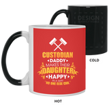 Custodian Daddy Makes Their Daughter Happy Mugs