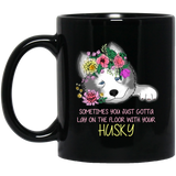 Lay On The Floor With You Husky Mugs