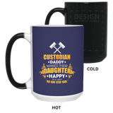 Custodian Daddy Makes Their Daughter Happy Mugs