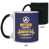 Welder Daddy Makes Their Daughter Happy Mugs