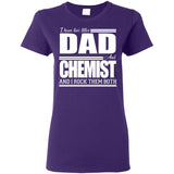 Nice Chemist Black Tee Shirt I Have Two Titles - Dad - Chemist