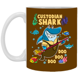 Custodian Shark Doo Doo Doo Mugs