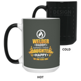 Welder Daddy Makes Their Daughter Happy Mugs