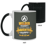 Welder Daddy Makes Their Daughter Happy Mugs