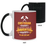 Custodian Daddy Makes Their Daughter Happy Mugs
