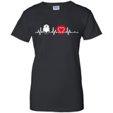 Heart Beat Red Nurse Midwives TShirt For Lover