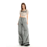 Women's Pants Quick-Dry Casual Pants for Men and Women Wide-Leg Cargo Pants