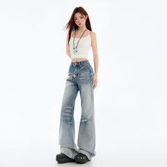 Women's Sexy Flared Pants Versatile New Fit Slimming Wide-Leg Flare Jeans