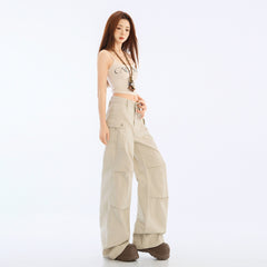 Women's Pants Design Casual Work Trousers Loose Narrow Version Slim Straight Leg Pants