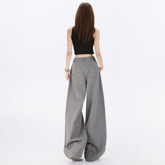 Women's Long Casual Pants Oversize Long Loose Floor-Length Trousers Unisex