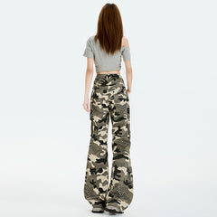 Camouflage Cargo Pants for Women with Multiple Pockets