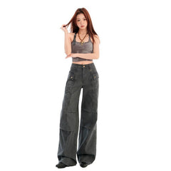 Women's Pants Design Casual Work Trousers Loose Narrow Version Slim Straight Leg Pants
